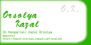 orsolya kazal business card